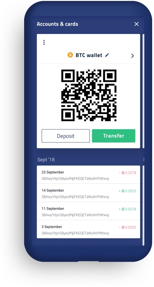 Банковское приложение с криптовалютой Банковское приложение с криптовалютой